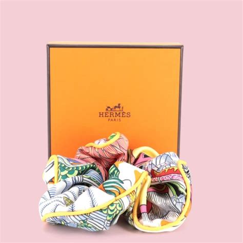 hermes scarf scrunchie|Hermes claudia scrunchie.